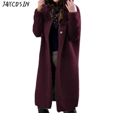 JAYCOSIN свитер размера плюс женский однотонный с длинным рукавом модный кардиган одежда пальто femenino Manteau femelle#0824