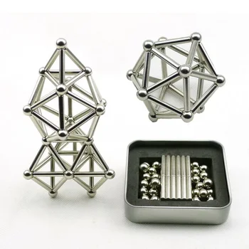 

Magnets Cube Magic Building Blocks Construction toys for Children Educational Bucky Magnetic Sticks Steel Balls Set Puzzle Toys