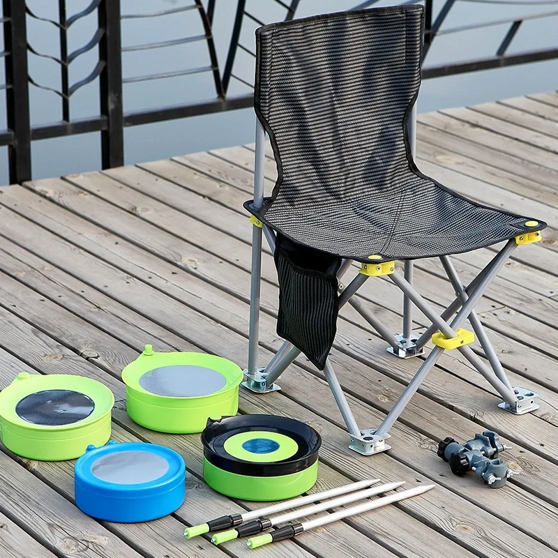 

All-Magnetic Bait Pulling Disc Strong Magnetic Triple Opened Bait Pot Brushed Bait Tray Insert to Holder Fishing Box Fishing Cha