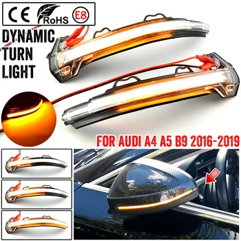 

Crystal Lens For Audi A4 S4 RS4 B9 2016-2019 A5 S5 RS5 Dynamic Turn Signal LED Light Side Mirror Indicator Sequential Blinker