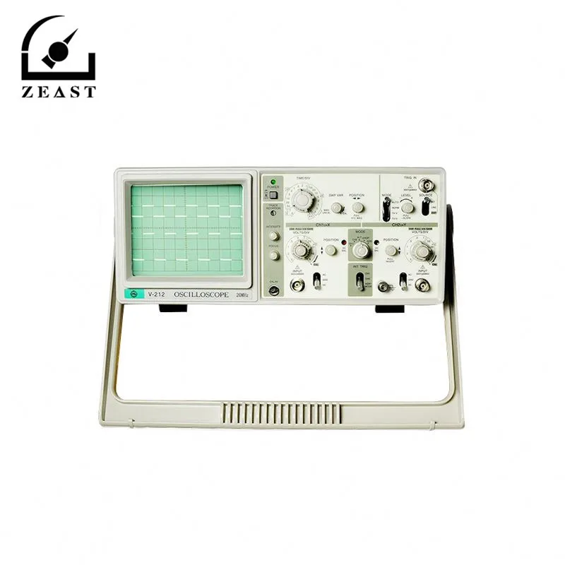 

110V/220V V-212A MCH Dual Channel 20MHz Analog Oscilloscope with Imported CTR and 6 Digit Frequency Meter