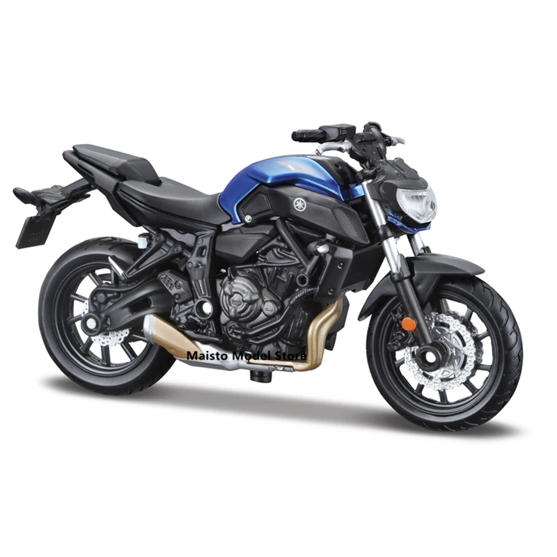 Модели мотоциклов Maisto Yamaha MT-07 2018 в масштабе 1:18 копии с аутентичными деталями