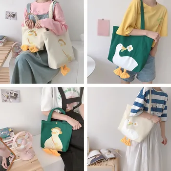 

Luxury Designer Handbags 2020 New Cute Duck Women Shoulder Bag Casual Canvas Small Bag Large Capacity Conventional Hand Bag