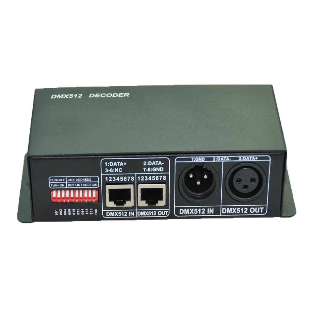 

RGB Controller 4 Channels DMX512 Decoder LED Dimmer Driver For Strip Light