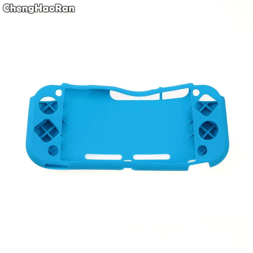 ChengHaoRan 1 комплект для nintendo Switch Lite силиконовый защитный чехол для переключателя Мини Мягкий чехол с защитной пленкой для экрана - Цвет: Skyblue with Film