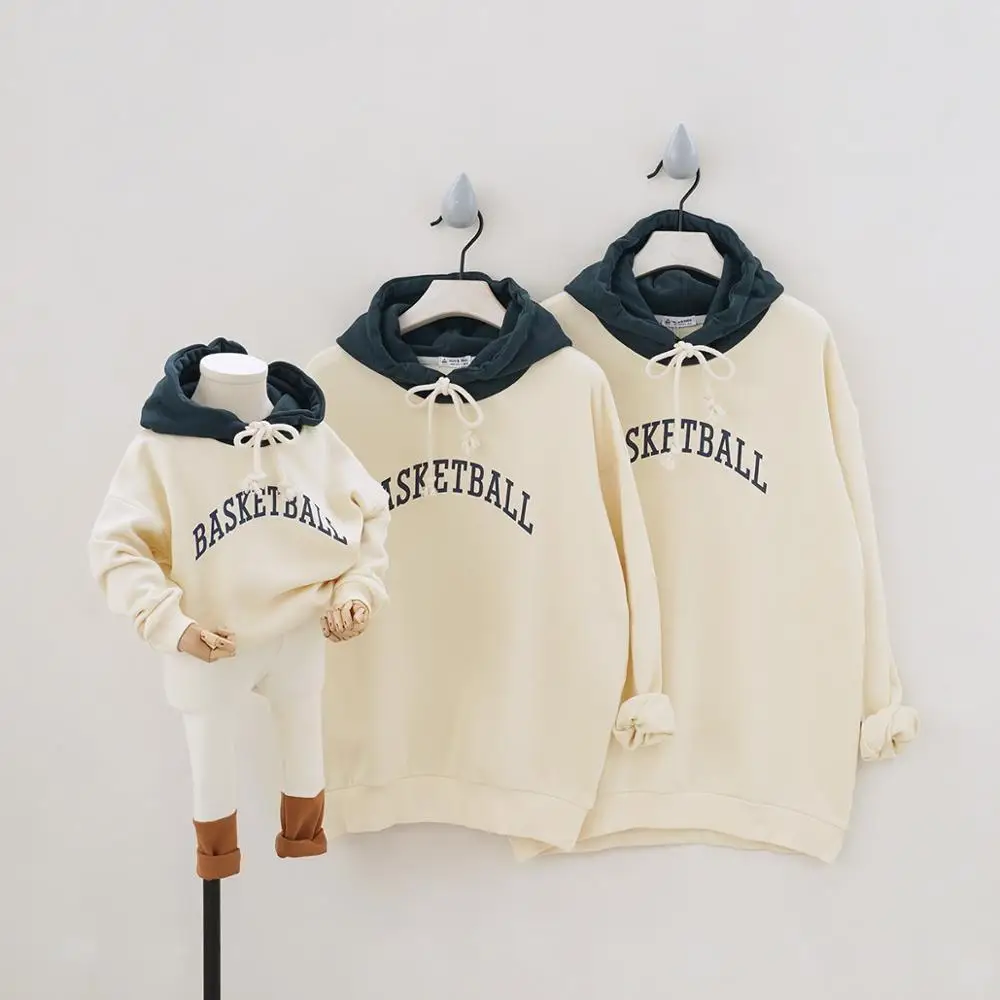 beige Г., семейные толстовки с капюшоном, одежда пара высокого качества, толстовки одинаковые комплекты для семьи одежда с капюшоном для папы, мамы и детей - Цвет: beige