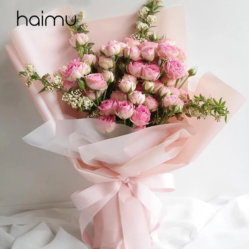 

20pcs Mini Fog Waterproof Flower Bouquet Paper Crafts Diy Cellophane Florist Supplies Packaging Wrapping Decoration Papers