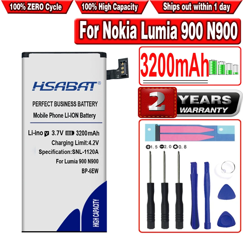 Аккумулятор HSABAT BP-6EW 3200 мач для Nokia Lumia 900 N900 Lumia900 | Мобильные телефоны и аксессуары