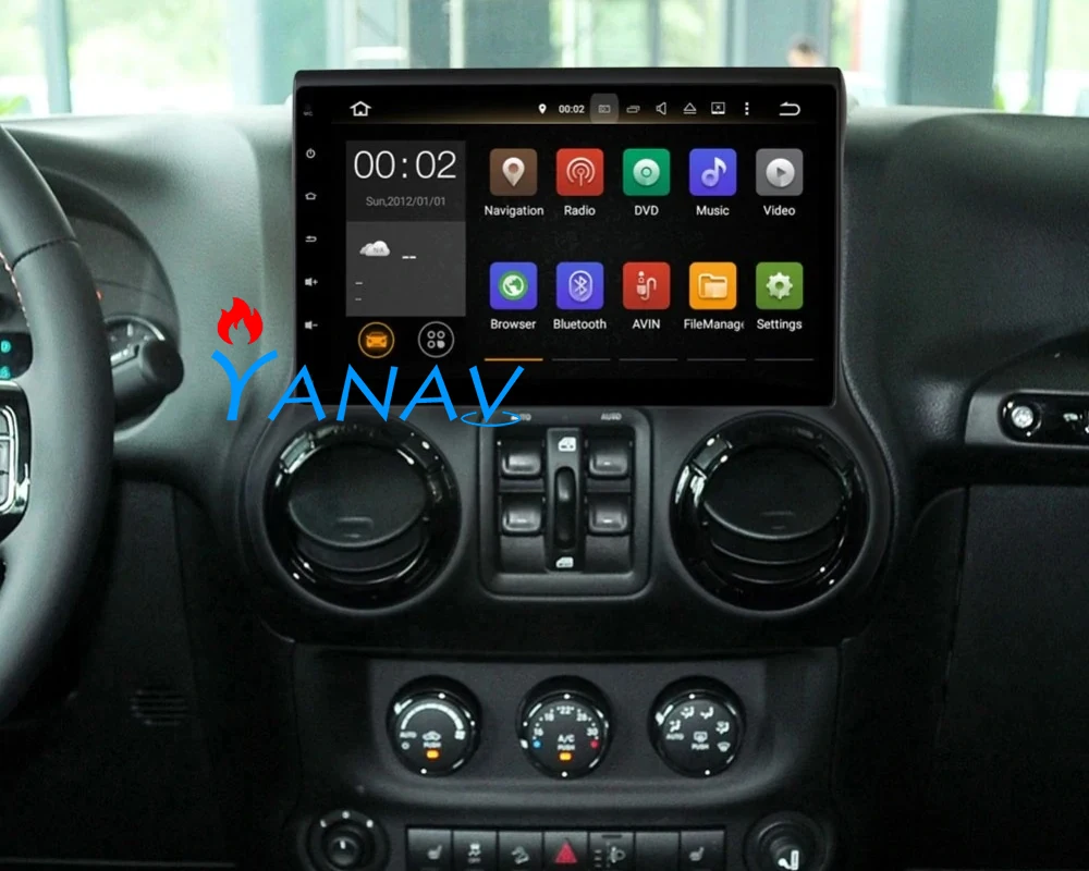 Автомобильный dvd плеер 10 1 дюйма восемь ядер IPS экран Android GPS навигация для Jeep Wrangler