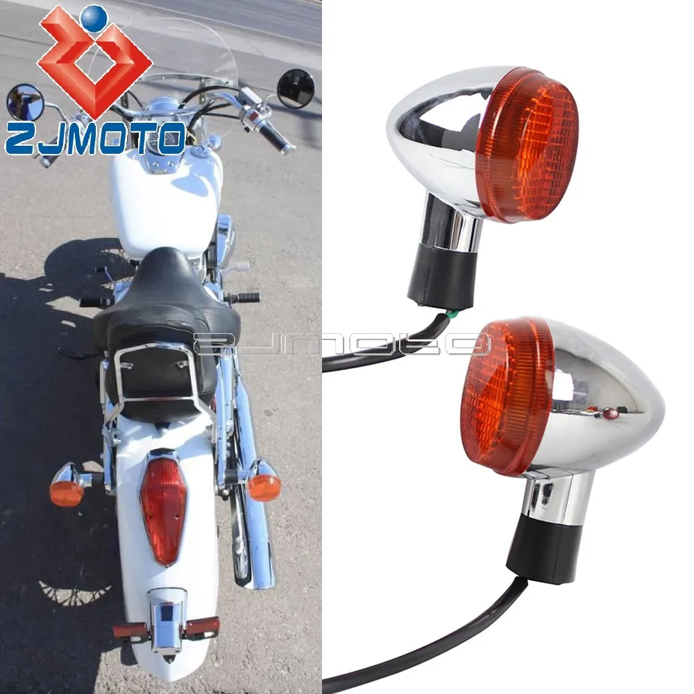 1 пара сзади Сигналы поворота для мотоцикла светильник Honda Shadow 400 750 VT750 2004 2007