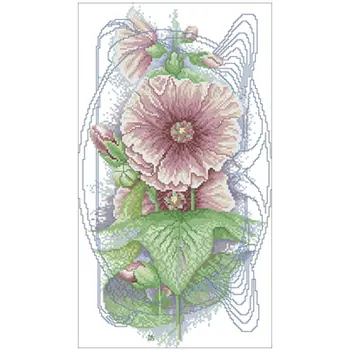 

Purple flower patterns Counted Cross Stitch 11CT 14CT 18CT DIY Chinese Cross Stitch Kits Embroidery Needlework Sets