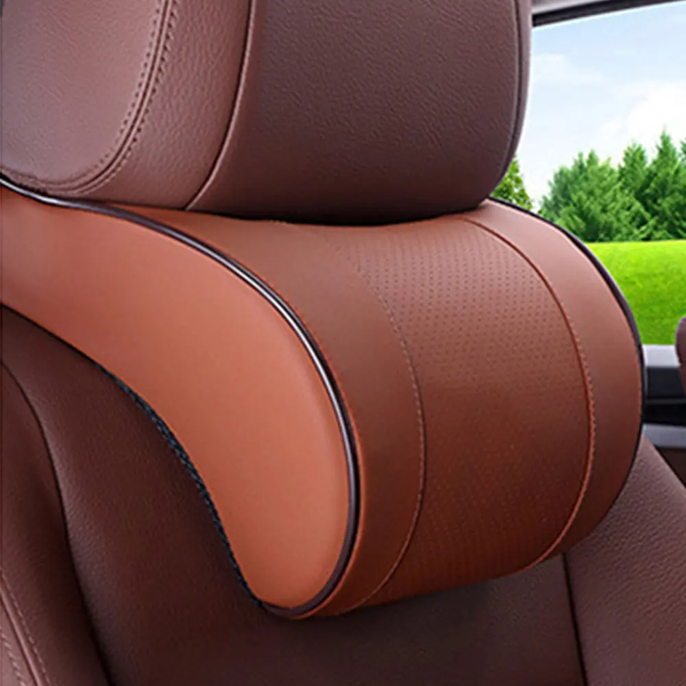 

Neck Pillow Interior Fatigue Reduce Universal Solid Auto Ergonomic Slow Rebound Support Air Hole Car Headrest Soft Accessories