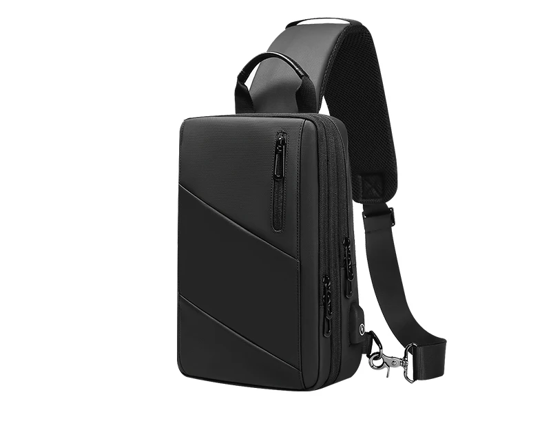 EURCOOL Men Crossbody Shoulder Bag USB Charging N2003