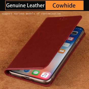 

Flip Phone Cases For iPhone 6 6s 7 8 Plus 11 Pro X Xr Xs Max Case Oil wax Skin Back Cover For iPhone 6sp 7p 8p case