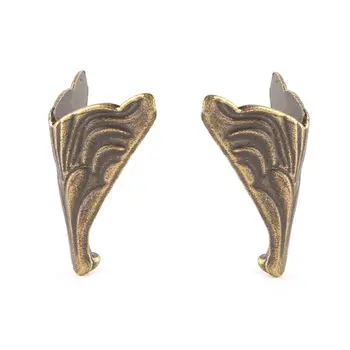 

8PCS 20x26mm Antique Corner Protectors Bronze Tone Case Box Corners For Furniture Decoration feet Metal Craft Corner 425D