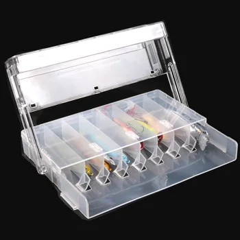 

Fishing Tackle Box Storage Case Box Plastic Fishing Lure Spoon Hook Bait Tackle Box Small Accessory Box Square Fishhook Box
