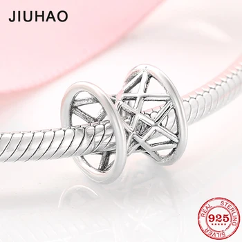 

100% Authentic 925 Sterling Silver Magic circle moldings Charm Beads Fit Original JIUHAO Charms Bracelet Jewelry making