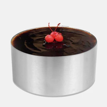 

1Pc Stainless Steel Baking Moulds Adjustable Mousse Ring 3D Round Caking Molds Kitchen Dessert Cake Decorating Tools