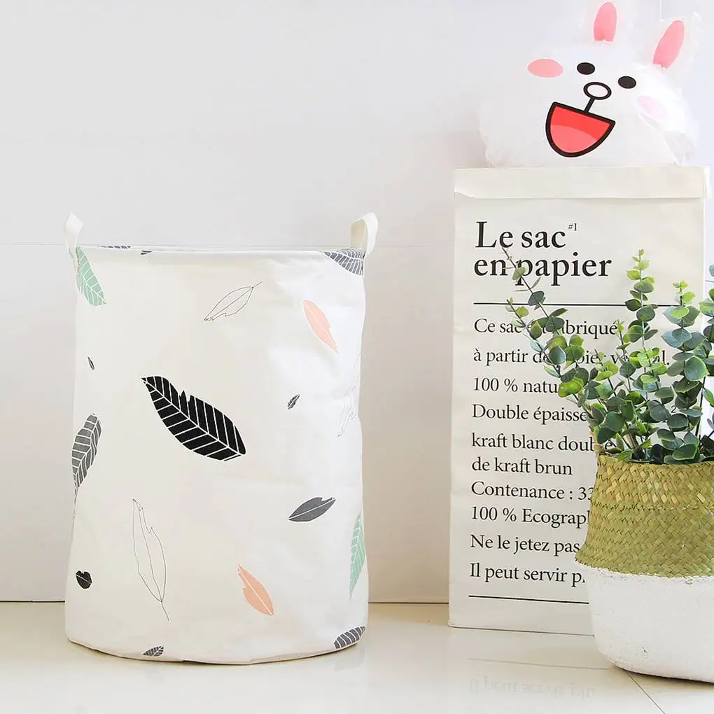 1pc Folding Laundry Basket Round Storage Bin Bag Large Hamper Collapsible Clothes Toy Holder Bucket Organizer Capacity | Дом и сад