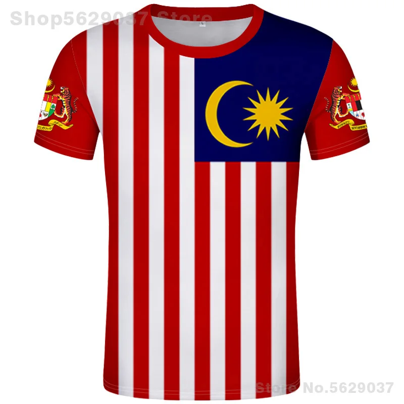 

MALAYSIA t shirt diy free custom made name number mys t-shirt nation flag my malay malaysian country college print photo clothes