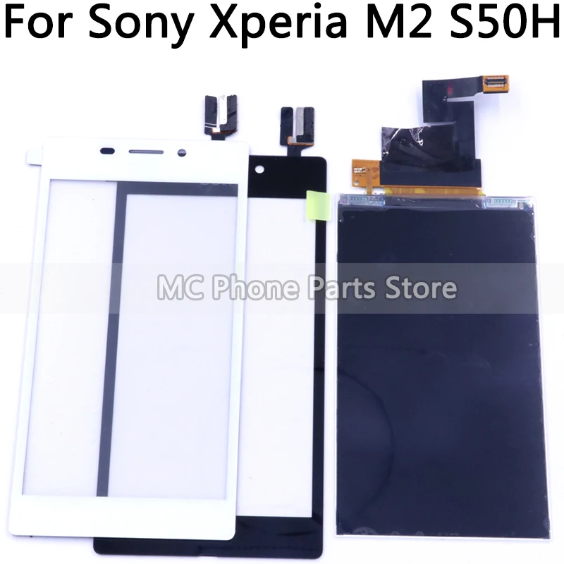 Черный/белый для Sony Xperia M2 S50H D2302 D2303 D2305 D2306 сенсорный экран дигитайзер стекло