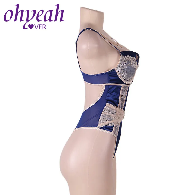 Ohyeahlover, 5XL, женское сексуальное боди, Женский Топ, модный, открытая спина, размера плюс, женский наряд, эротический, цельный комбинезон, RM80188