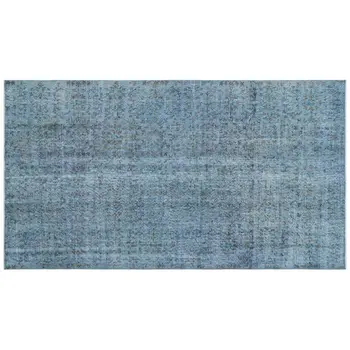 

Handmade Blue Vintage Overdyed Turkish Area Rug 164x291 Cm-5'5''X9'7''