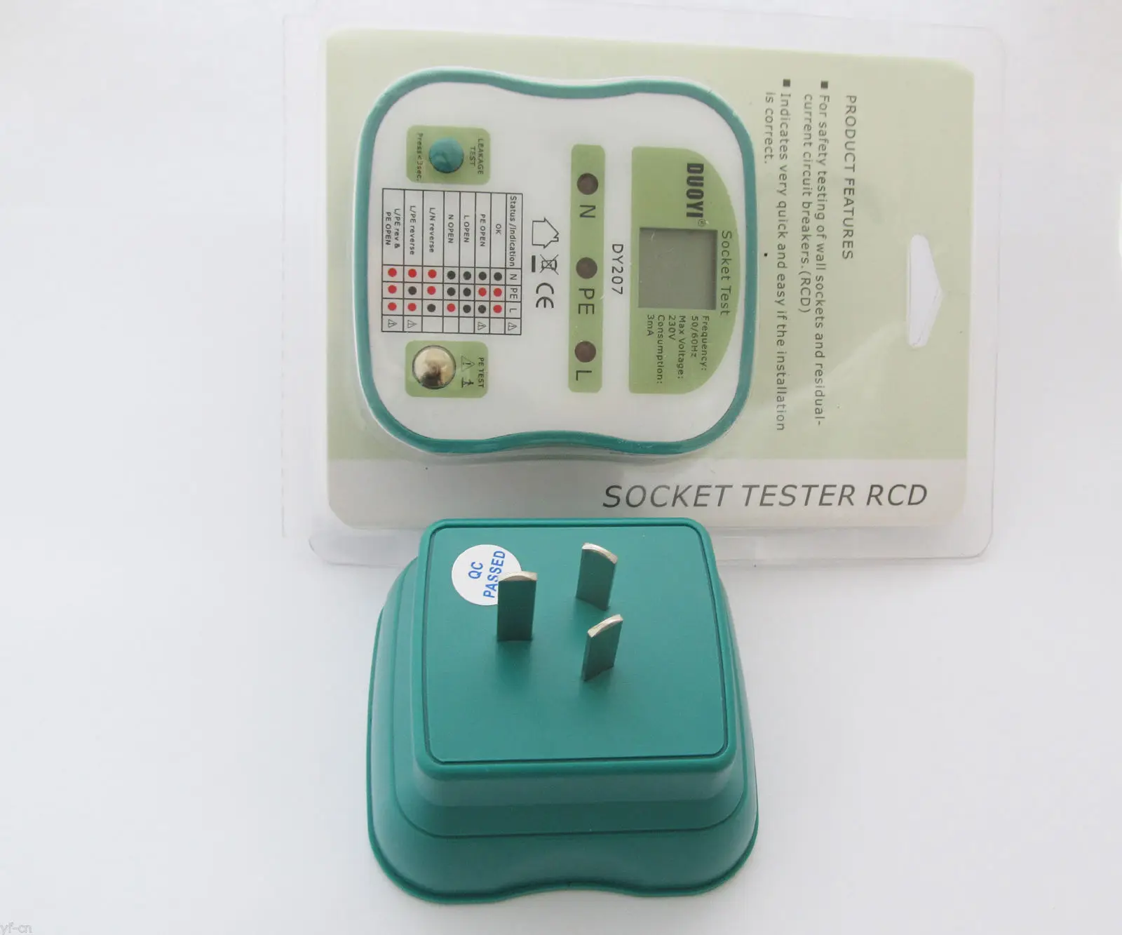 

1 шт. тестер электрической розетки DUOYI DY207 RCD Plug (AU) Европейская версия