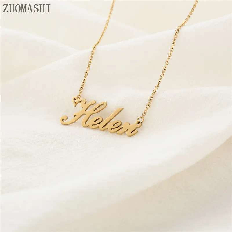 Новое ожерелье ZUOMASHI с надписью Helen колье принцессы для девочек женская бижутерия