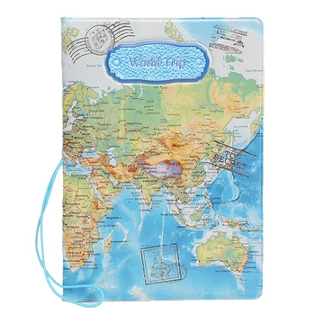 

60PCS / LOT World Map Travel Passport Cover Holder Travel Passport Cover Case Brand Passport Holder Documents Folder Bag