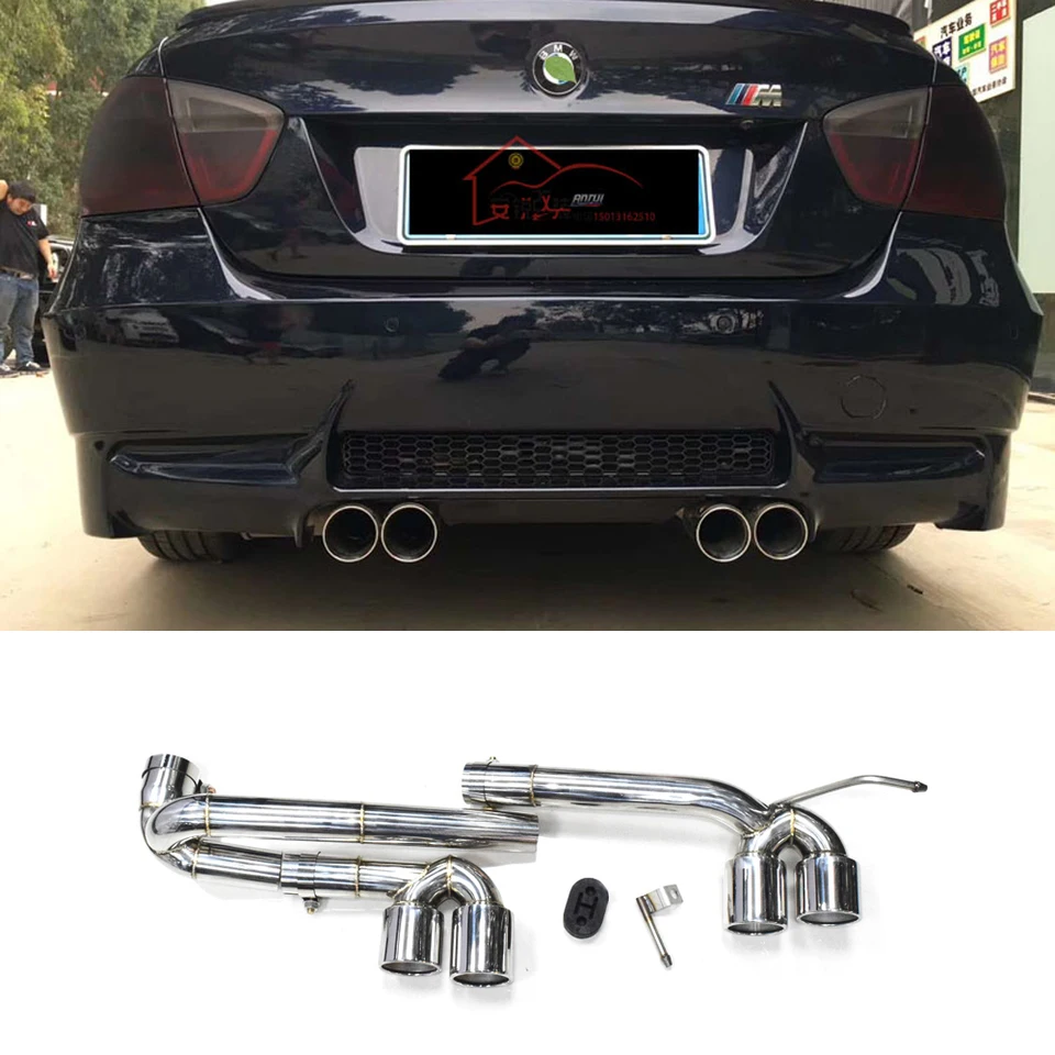 カーボンファイバー排気先端ステンレス鋼車のシングル排気管 BMW E90