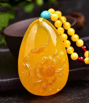 

Collier chaîne de chandail jaune cire de miel | Livraison gratuite pour hommes et femmes