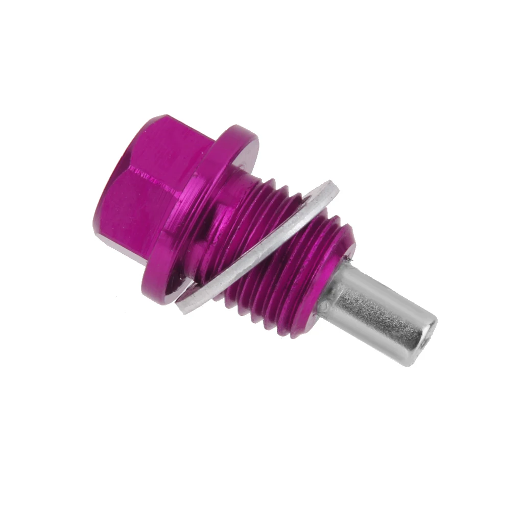 M14X1.5MM Anodized Magnetic Screw Engine Oil Pan Drain  Plug Purple