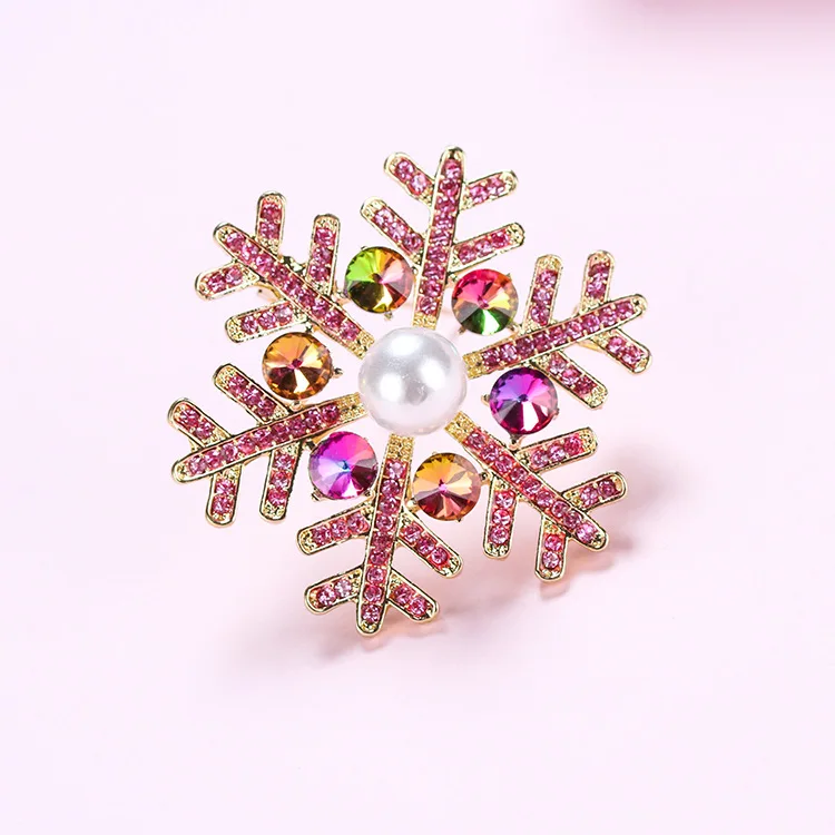 Роскошные Стразы Броши «Снежинка» рождественские булавки для женщин и мужчин модные свадебные ювелирные кристаллы брошь для банкета брошь подарок