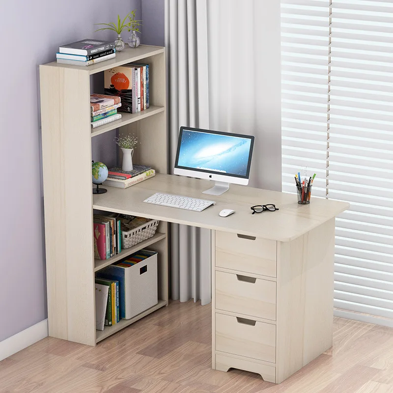 

Computer Table Simplicity Desktop Table Household Corner Desk Bookcase One-piece Combination Simple Students Writing Desk Econom
