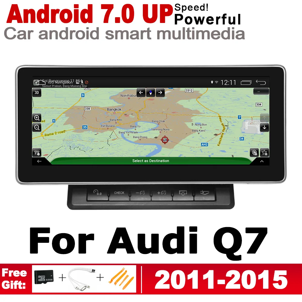 Автомагнитола на Android IPS DVD плеер для Audi Q7 4L 2011 2012 2013 2014 2015 MMI оригинальный стиль