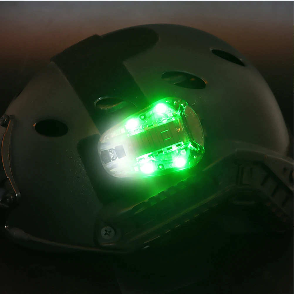 1pc Helmet Outdoor Signal Light Ladybug-Like Waterproof Multi-Modes Tactics Light Portable Hook And Loop Signal Survival Light