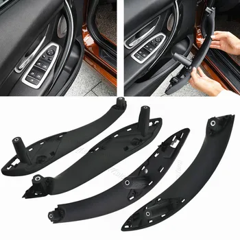 

4PCS Black Front Rear Left / Right Car Interior Inner 2 Doors Pull Handle Trim Cover For BMW F30 F80 F31 F32 F33 F35 2013-2018