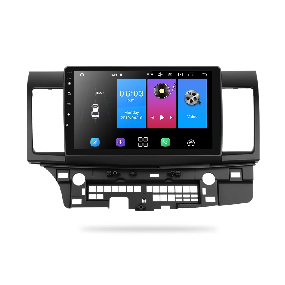 Cheap Android 9.0 Car Radio 2din car radio DSP 2.5D IPS Screen GPS NAVI WIFI For Mitsubishi Lancer 10 Galant Player Front&Rear CAM 30