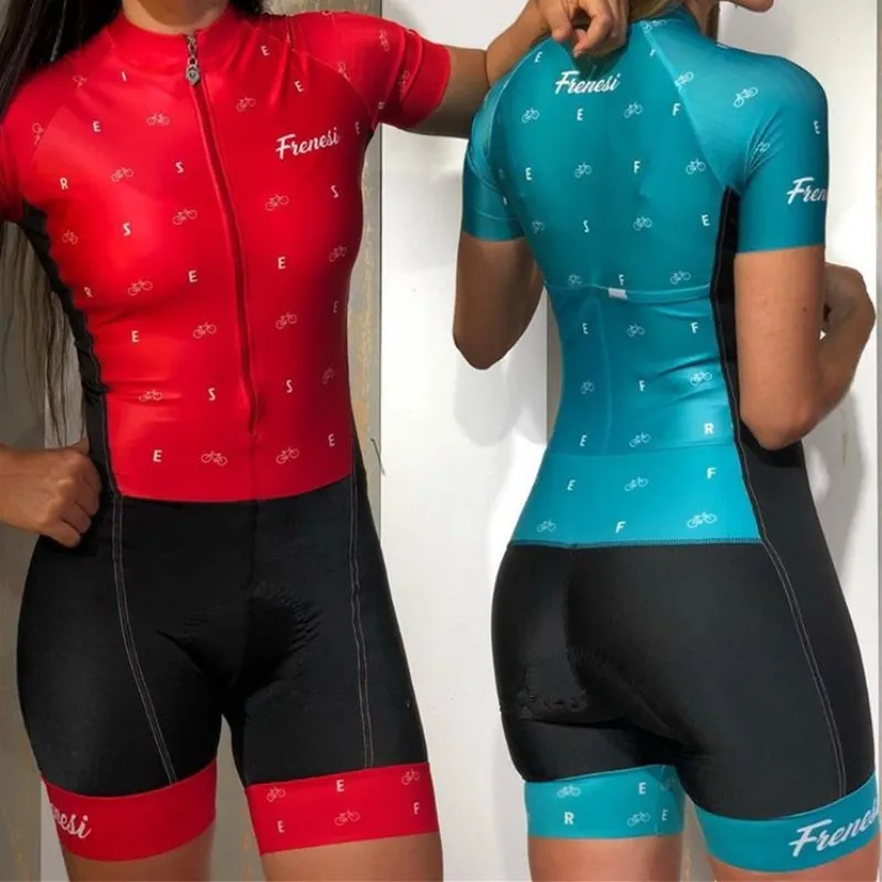 Pro Team триатлон костюм женский короткий рукав Велоспорт Джерси Skinsuit комбинезон Майо Велоспорт Ropa ciclismo набор гель 048