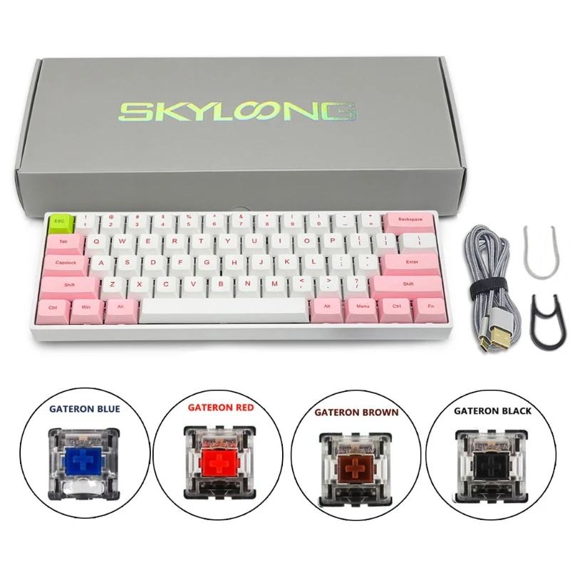 óptico usb com fio pbt tintura sublimação teclado mecânico