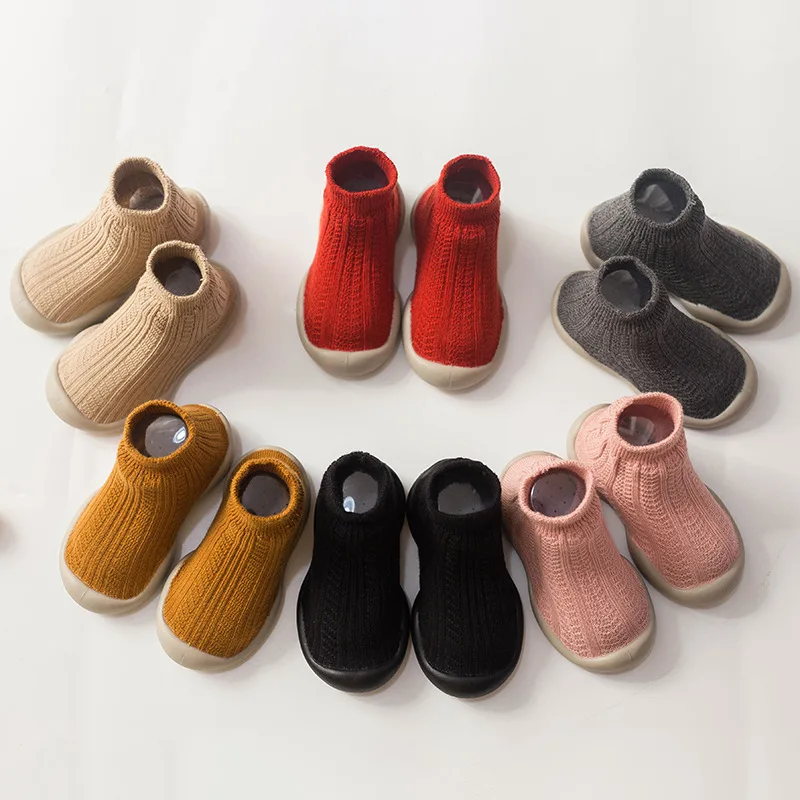 Baby shoes with rubber sole Baby girl floor shoes baby non-slip cartoon shoes baby toddler rubber sole socks