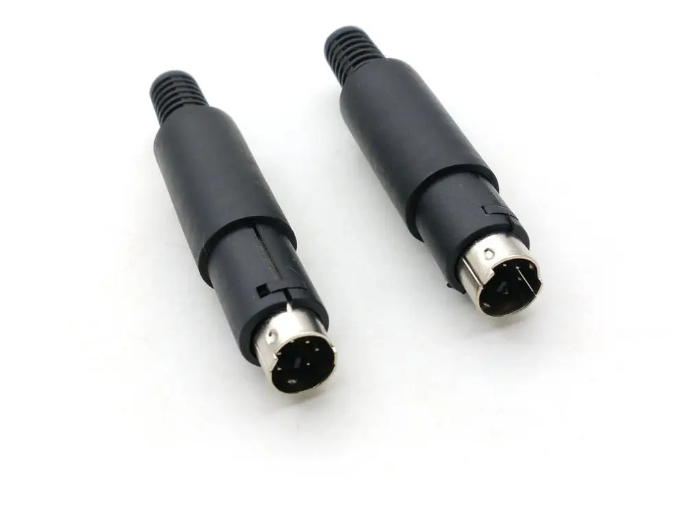 50 шт. 6 контактный штекер DIN с пластиковой ручкой кабели для пайки DIY|connector female|connector