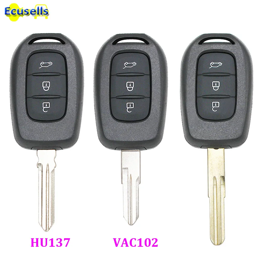 

3 Button Remote Key Fob shell housing case fob for Renault Duster Dokker Trafic Clio 4 Sandereo Master 3 Logan VAC102 /HU137
