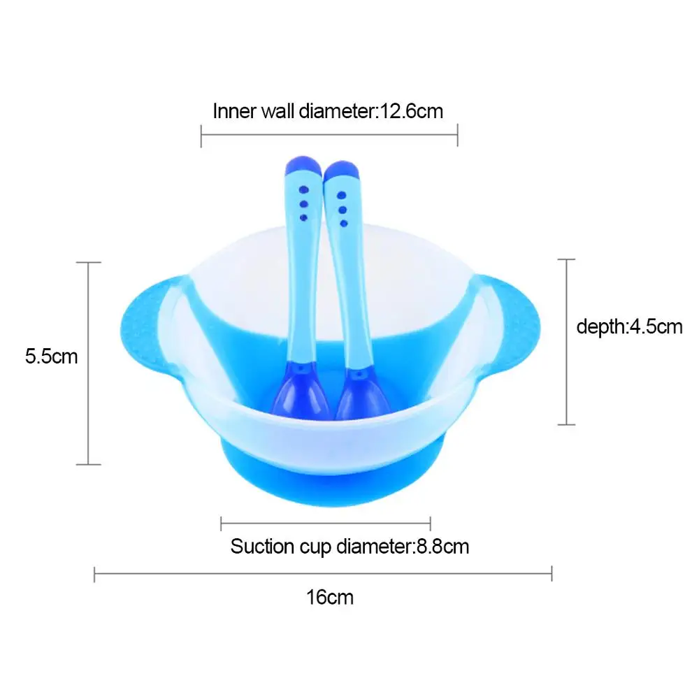 Столовая утварь для кормления набор детской посуды детская миска на присоске столовая Индукционная ложка детское питание кормление безопасная миска набор столовых приборов