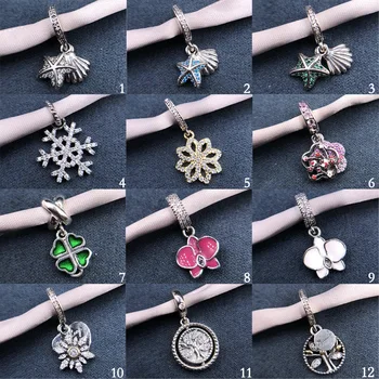 

2PZ/lot Not fade Charm jewellery pendant S925 charms bead 925 original dangle for bracelet women bracelets making jewelry