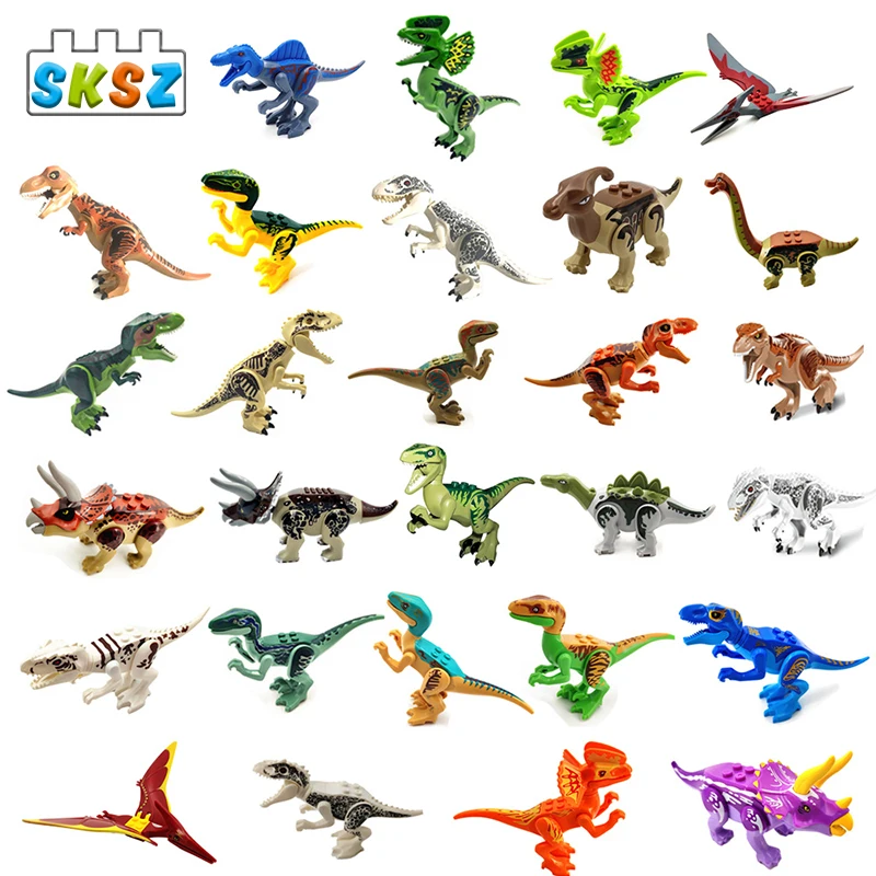 Динозавр игрушки Diy строительные блоки кирпичи мир парк большой Carnotaurus Pterodactyl
