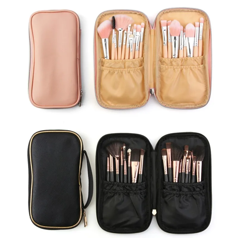 20pcs Makeup Brush Set Eyeshadow Eyebrow Eyelash Brush Oblique Brush Fan Brush Cosmetic Brush Kit With Pu Bag