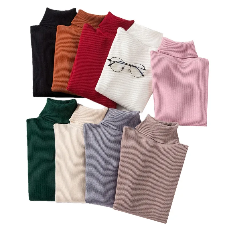 JUJUGE Womens Sweaters Winter Tops Turtleneck Sweater Women Thin Pullover Jumper Knit Pull Femme Hiver Truien Dames New | Женская одежда