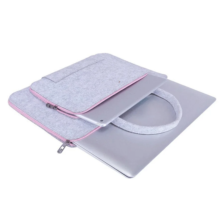 Universal Wool Felt Laptop Bag Sleeve Case for Macbook Air Pro 11 13 15 inch for Lenovo Dell HP Handbag Notebook Briefcase Pouch (30)